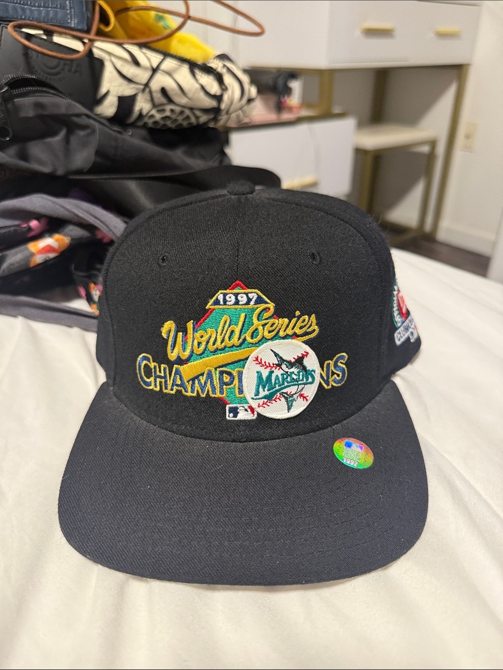 1997 World Series Champions Black Marlins Baseball Cap vintage